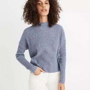 Madewell (Re)sourced Cashmere Ribbed Mockneck Pullover Sweater